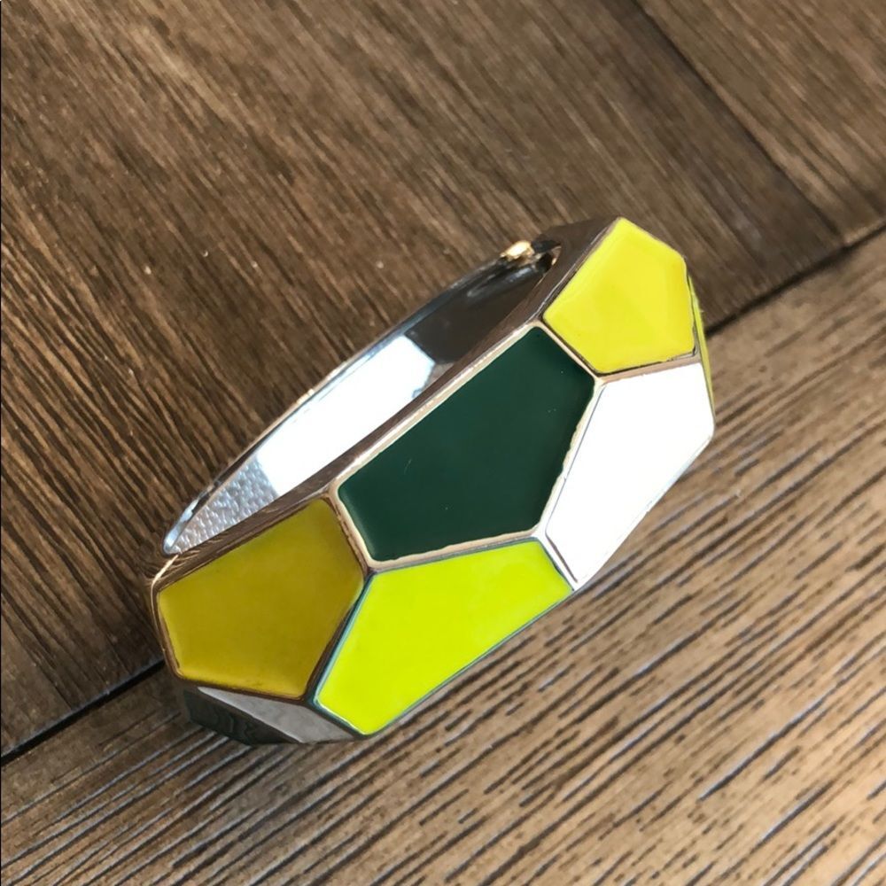 Mod Style Shades Of Green Clamper Style Bracelet